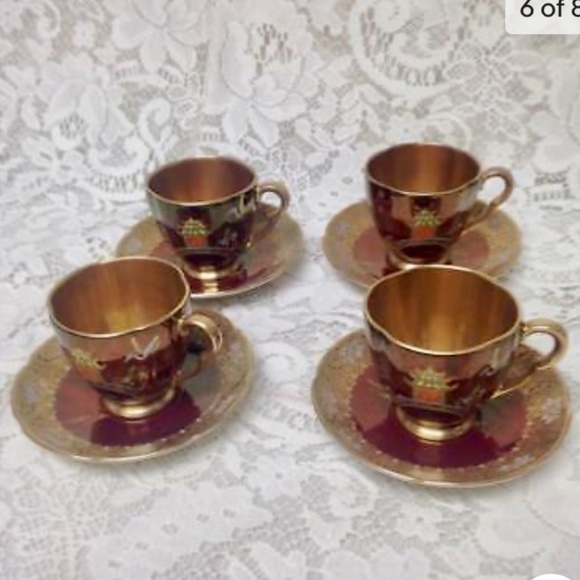 Vintage, Carlton Ware, Variant Polychrome Willow, 13pc Tea Set for 4 - Picture 6 of 8